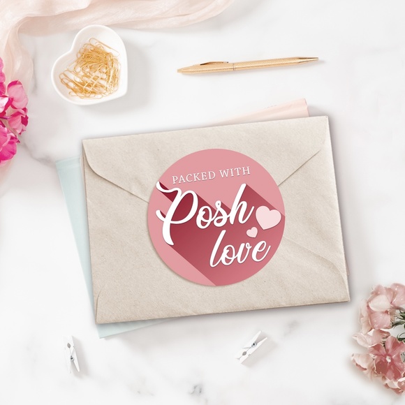 Packed With Posh Love 2” Round Stickers (48ct) Must Bundle - Picture 1 of 4